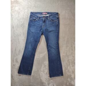 Levis 524 Womens 11 J Too Superlow Bootcut Dark/Med Wash Western Cowgirl Casual